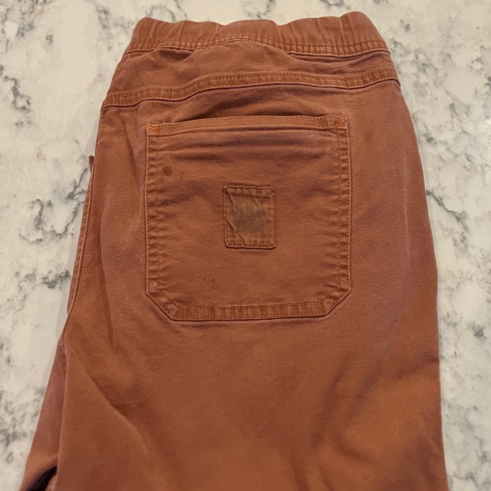 Women’s Topo Design Dirt Pants Large Khaki Terra Cotta